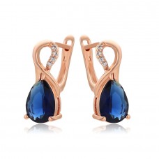 Apzeltīti ,mirdzoši auskari ar cirkonu